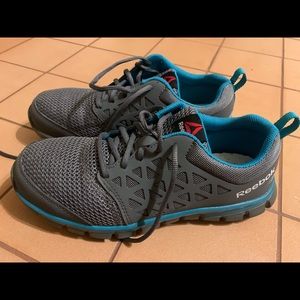 Reebok Women’s Athletic Work Shoe, 11M, Grey & Turquoise